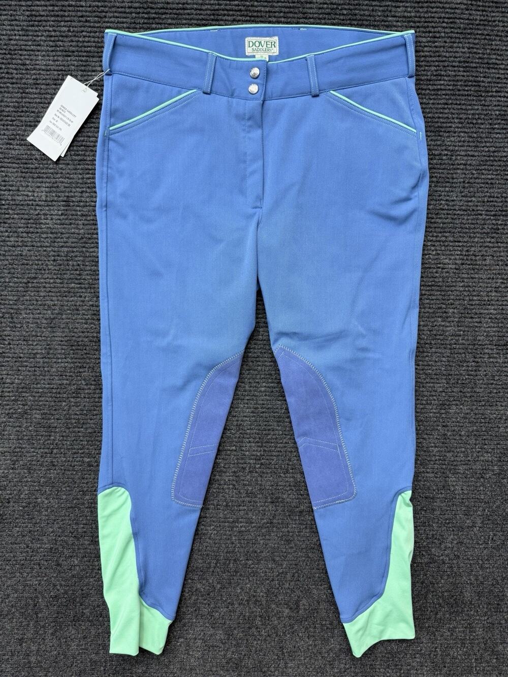 Dover Saddlery Wellesley Breeches Womens 32 Smoke Blue Opal Riding Pants NWT